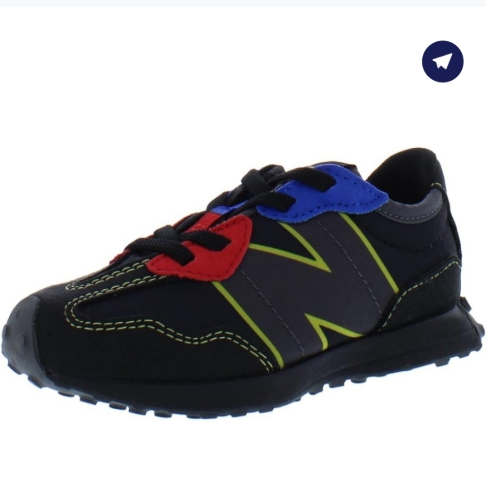 New Balance Sneakers with Blue and Red Accents